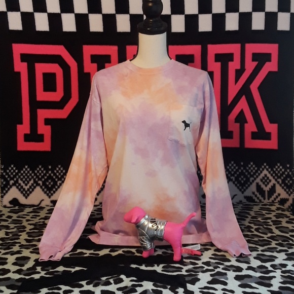 NWT Pink vs Cotton Candy Tie Dye Long Sleeve - Picture 2 of 5